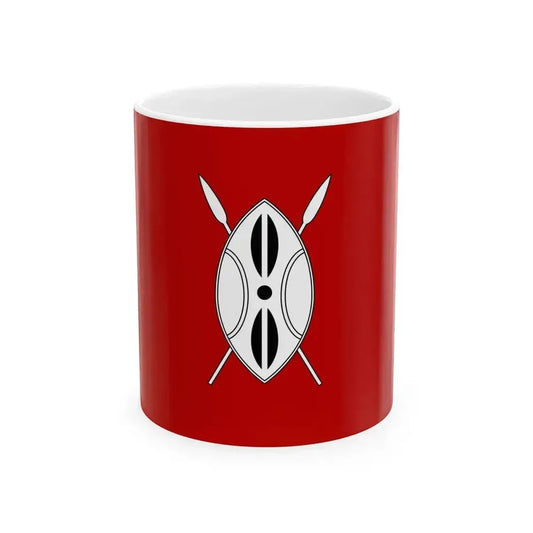Bandera masai (Kenya) White Coffee Mug 11oz - Go Mug Yourself