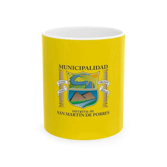Bandera Municipalidad Distrital de San Martin de Porres (Peru) White Coffee Mug 11oz - Go Mug Yourself