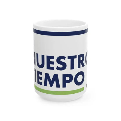 Bandera NT (El Salvador) White Coffee Mug 15oz - Go Mug Yourself