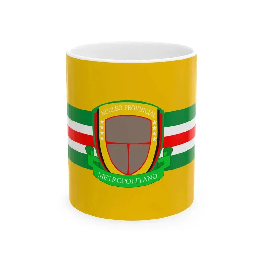 Bandera Nucleo Provincial Desarrollo Metropolitano (Colombia) White Coffee Mug 11oz - Go Mug Yourself