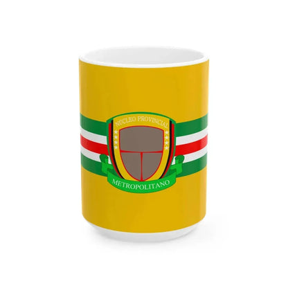 Bandera Nucleo Provincial Desarrollo Metropolitano (Colombia) White Coffee Mug 15oz - Go Mug Yourself
