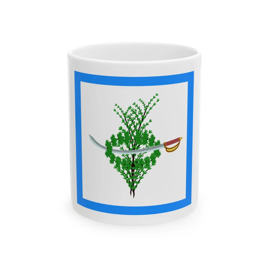 Bandera Parlamentaria de Mexico en 1815 (Mexico) White Coffee Mug 11oz - Go Mug Yourself