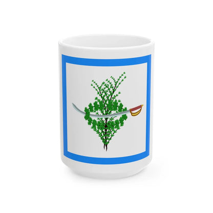 Bandera Parlamentaria de Mexico en 1815 (Mexico) White Coffee Mug 15oz - Go Mug Yourself