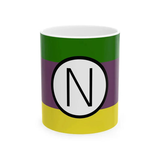 Bandera Partido Nacional Independiente 1974-1994 Costa Rica (Costa Rica) White Coffee Mug 11oz - Go Mug Yourself