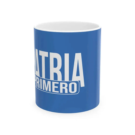 Bandera Partido Patria Primero Costa Rica (Costa Rica) White Coffee Mug 11oz - Go Mug Yourself