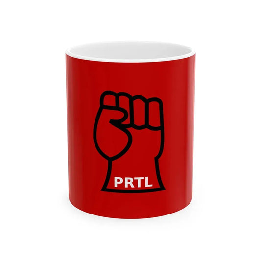 Bandera Partido Revolucionario de los Trabajadores en Lucha Costa Rica (Costa Rica) White Coffee Mug 11oz - Go Mug Yourself
