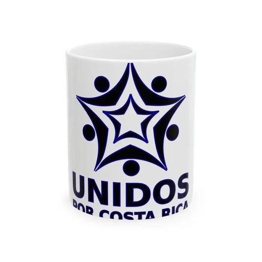 Bandera Partido Unidos por Costa Rica (Costa Rica) White Coffee Mug 11oz - Go Mug Yourself