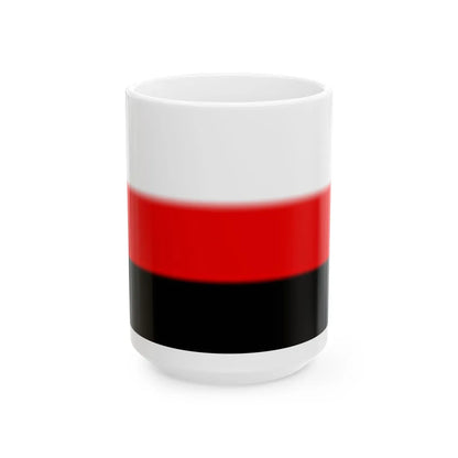 Bandera Partit Llibertat Bielorus (Belarus) White Coffee Mug 15oz - Go Mug Yourself
