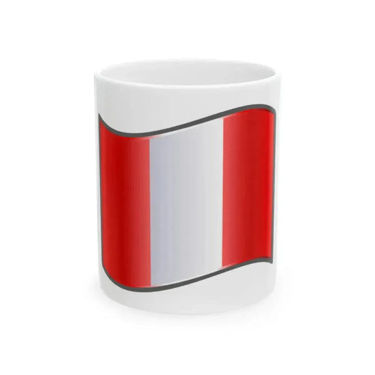 Bandera Peru (Peru) White Coffee Mug 11oz - Go Mug Yourself