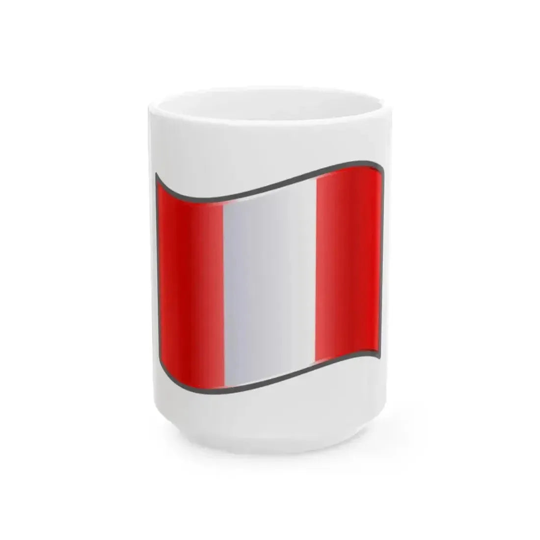 Bandera Peru (Peru) White Coffee Mug 15oz - Go Mug Yourself