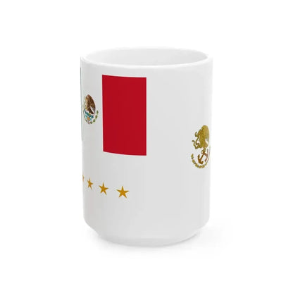 Bandera Presidencial Mexico-comandante supremo buques (Mexico) White Coffee Mug 15oz - Go Mug Yourself