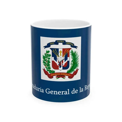 Bandera Procurauria General de la Republica (Dominica) White Coffee Mug 11oz - Go Mug Yourself