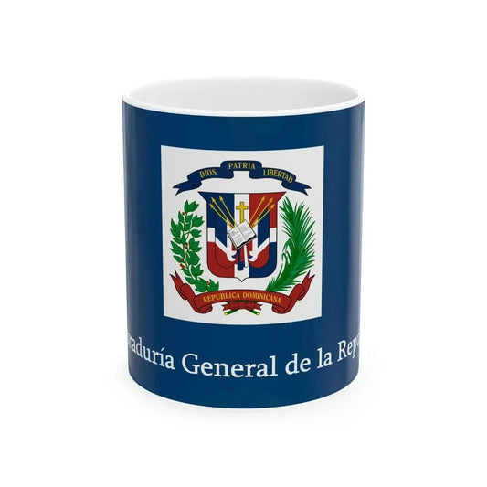 Bandera Procurauria General de la Republica (Dominica) White Coffee Mug 11oz - Go Mug Yourself