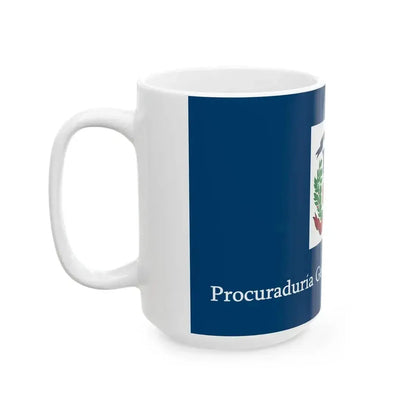 Bandera Procurauria General de la Republica (Dominica) White Coffee Mug - Go Mug Yourself