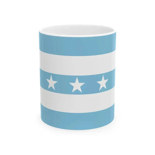 Bandera Provincia Guayas (Ecuador) White Coffee Mug 11oz - Go Mug Yourself