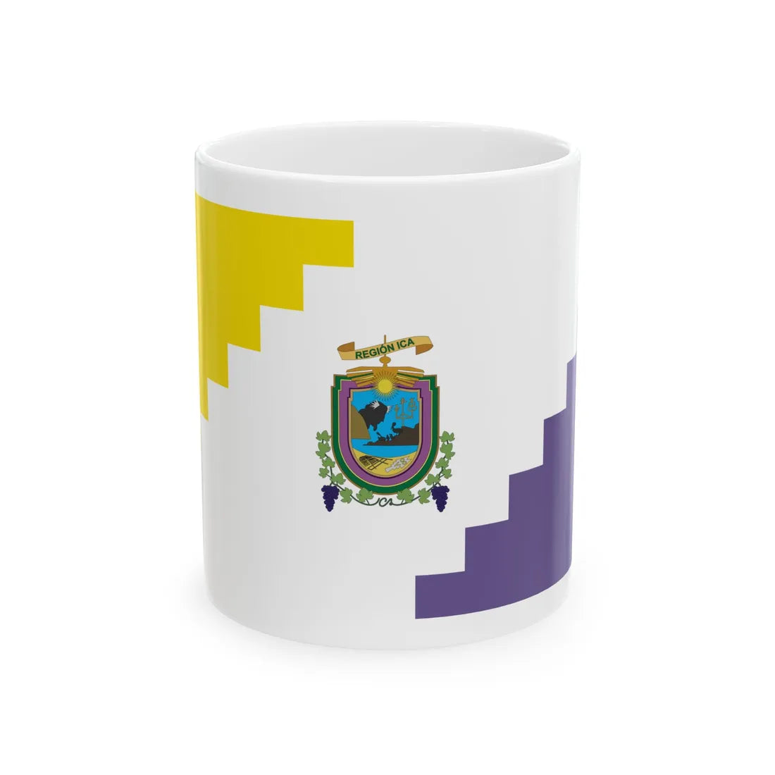 Bandera Region Ica (Peru) White Coffee Mug 11oz - Go Mug Yourself