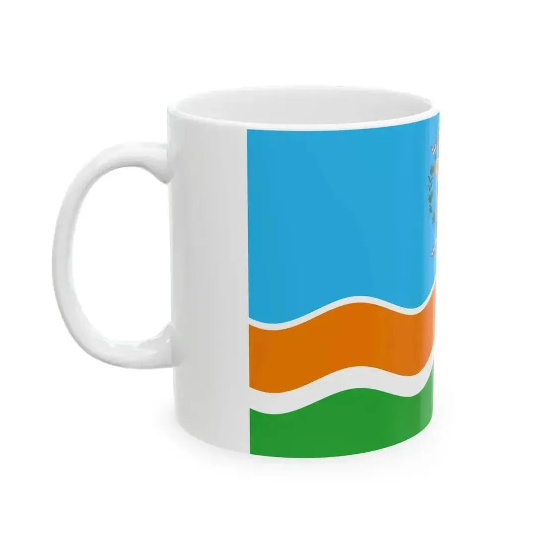 Bandera Region San Martin (Peru) White Coffee Mug - Go Mug Yourself