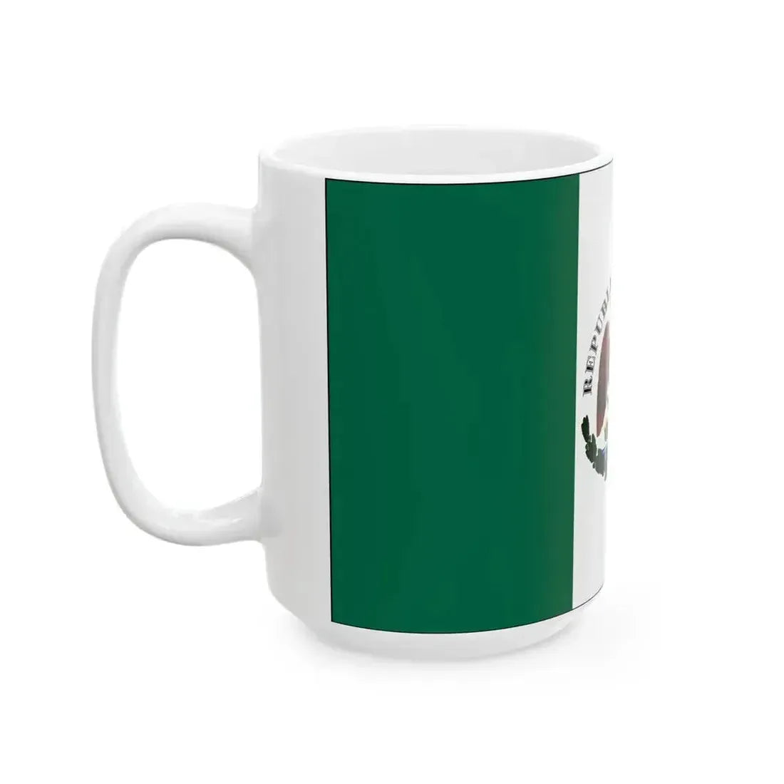 Bandera Republia Restaurada Mexico Liberal 1846 a 1879 (Mexico) White Coffee Mug - Go Mug Yourself