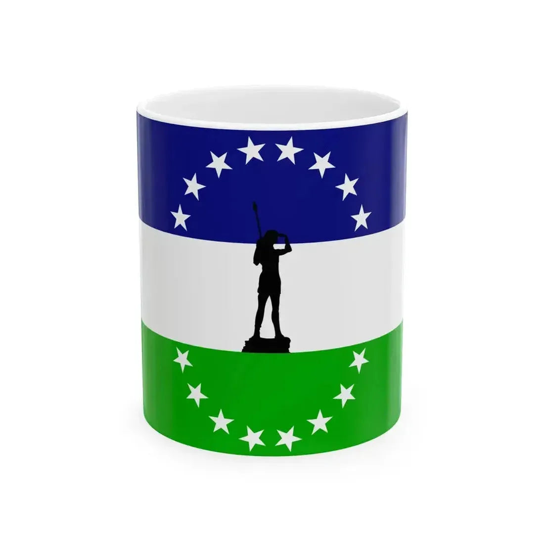 Bandera rio negro no oficial (Argentina) White Coffee Mug 11oz - Go Mug Yourself