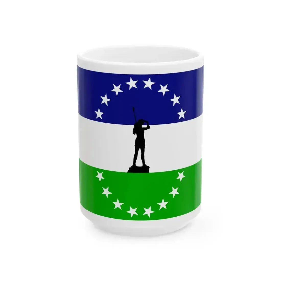 Bandera rio negro no oficial (Argentina) White Coffee Mug 15oz - Go Mug Yourself