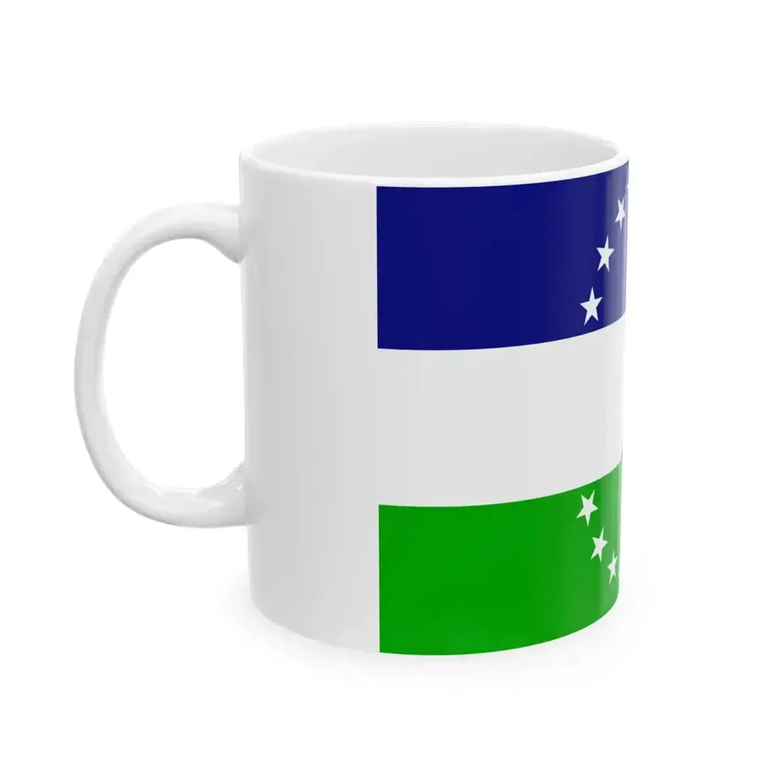 Bandera rio negro no oficial (Argentina) White Coffee Mug - Go Mug Yourself