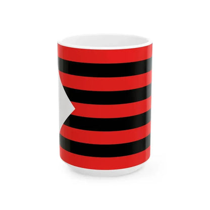 Bandera Ungheni (Moldova) White Coffee Mug 15oz - Go Mug Yourself