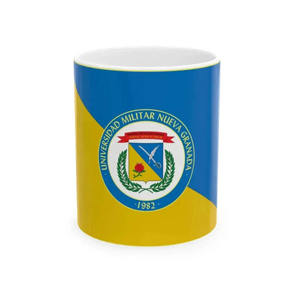 Bandera Universidad Militar Nueva Granada (Colombia) White Coffee Mug 11oz - Go Mug Yourself