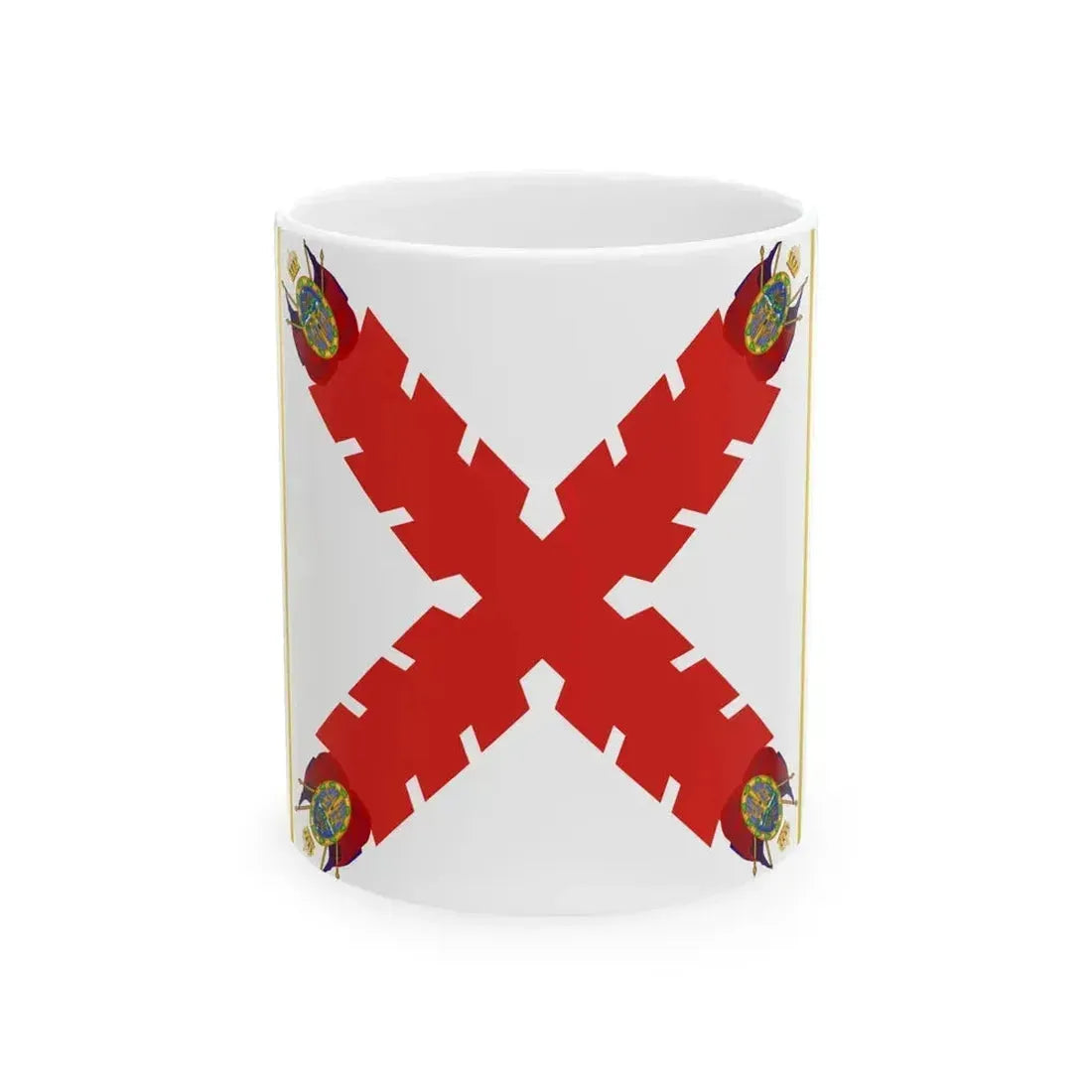 BANDERA VIRREINAL NOVOHISPANA (Mexico) White Coffee Mug 11oz - Go Mug Yourself