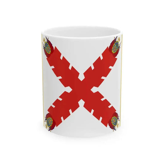 BANDERA VIRREINAL NOVOHISPANA (Mexico) White Coffee Mug 11oz - Go Mug Yourself