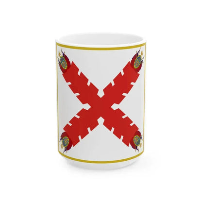 BANDERA VIRREINAL NOVOHISPANA (Mexico) White Coffee Mug 15oz - Go Mug Yourself