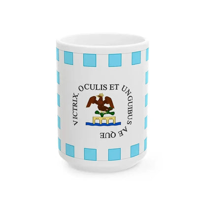 Bandera y Estandarte de Morelos (Mexico) White Coffee Mug 15oz - Go Mug Yourself