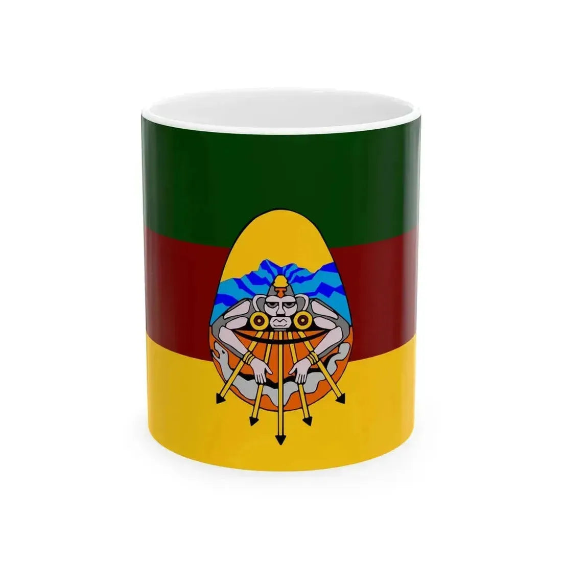 Banderaayuukmixemf (Mexico) White Coffee Mug 11oz - Go Mug Yourself