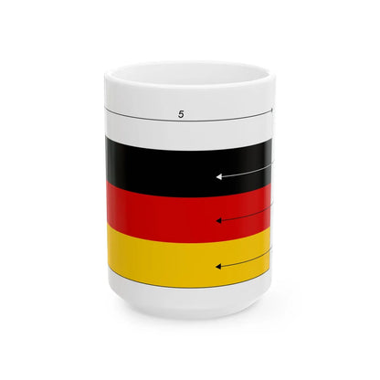 Bandiera della Germania - Dimensioni (Germany) White Coffee Mug 15oz - Go Mug Yourself