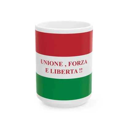 Bandiera della Giovine Italia (Italy) White Coffee Mug 15oz - Go Mug Yourself