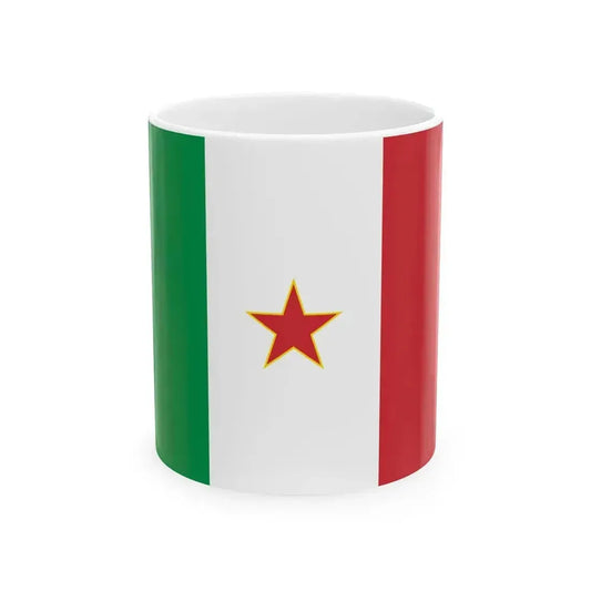 Bandiera delle Brigate Garibaldi partigiane 1943-1945 (Italy) White Coffee Mug 11oz - Go Mug Yourself