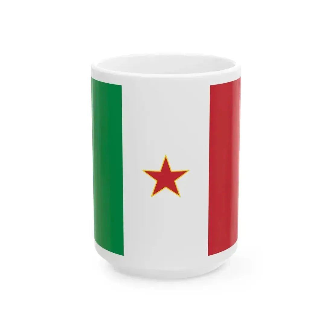 Bandiera delle Brigate Garibaldi partigiane 1943-1945 (Italy) White Coffee Mug 15oz - Go Mug Yourself