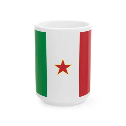 Bandiera delle Brigate Garibaldi partigiane 1943-1945 (Italy) White Coffee Mug 15oz - Go Mug Yourself