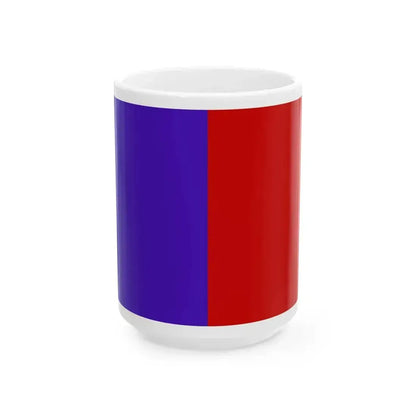 Bandiera di Alassio senza lo stemma (Italy) White Coffee Mug 15oz - Go Mug Yourself