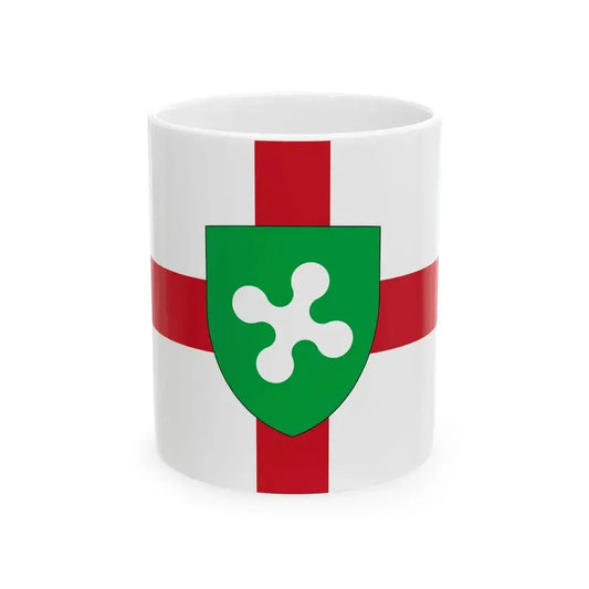 Bandiera di Lombardia (Italy) White Coffee Mug 11oz - Go Mug Yourself
