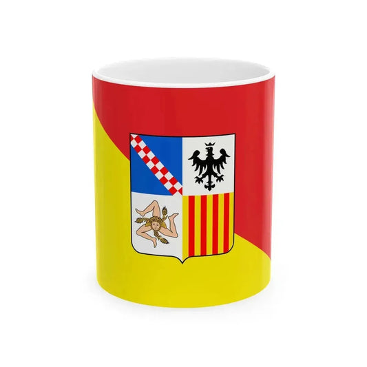 Bandiera Siciliana 1995-2000 (Italy) White Coffee Mug 11oz - Go Mug Yourself