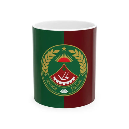 Bangladesh Ansar-VDP Flag (Bangladesh) White Coffee Mug 11oz - Go Mug Yourself