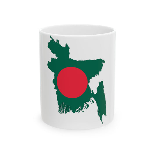 Bangladesh-Flagmap (Bangladesh) White Coffee Mug-11oz-Go Mug Yourself