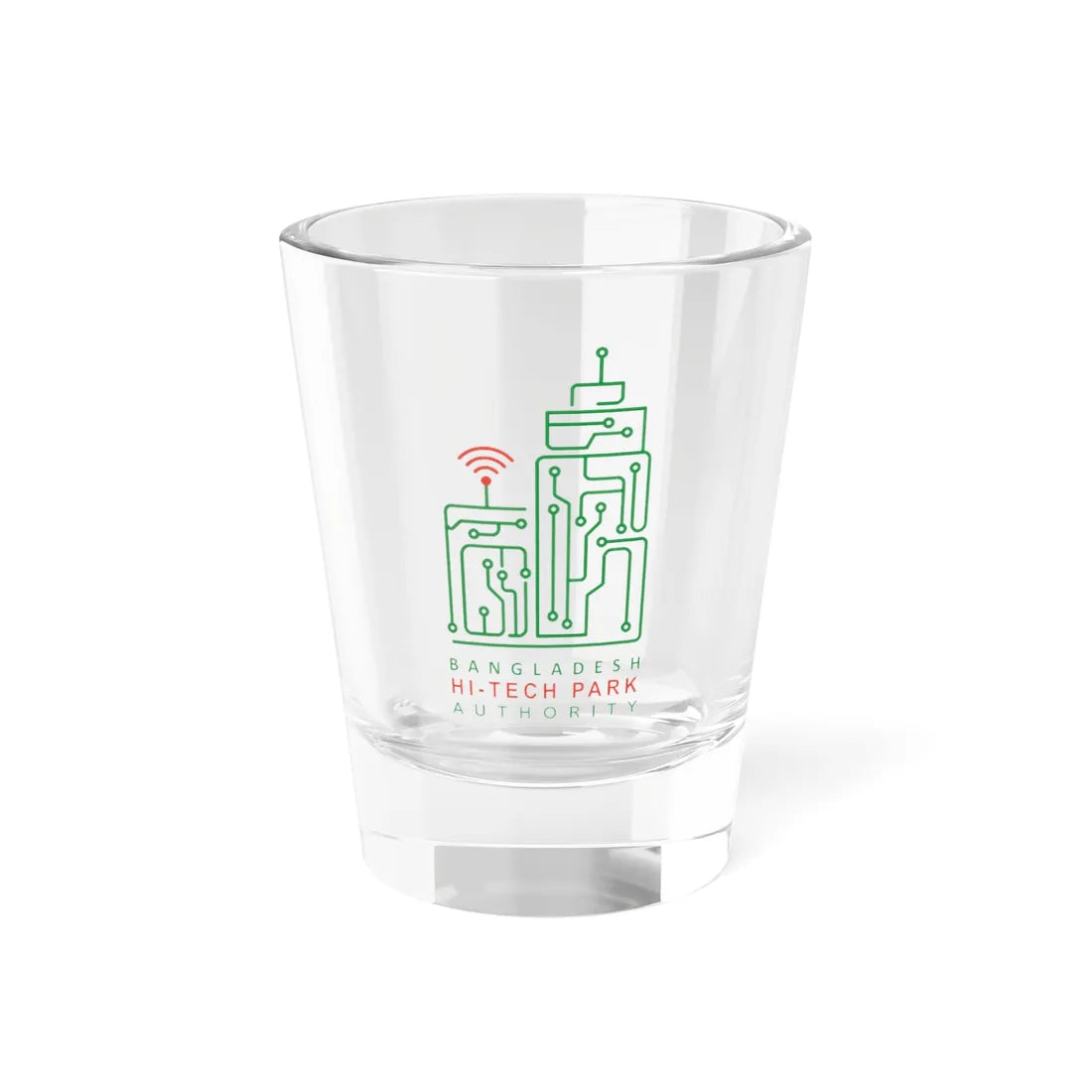 Bangladesh Hi-Tech Park Authority Emblem (Bangladesh) (Coat of Arms) Shot Glass 1.5oz 1.5oz - Go Mug Yourself