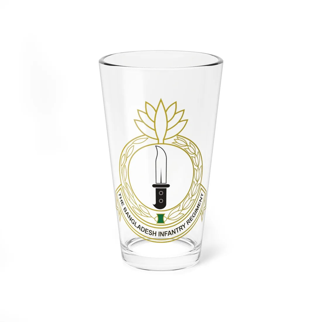 Bangladesh Infantry Regiment Insignia (Bangladesh) (Coat of Arms) Pint Glass 16oz - Go Mug Yourself