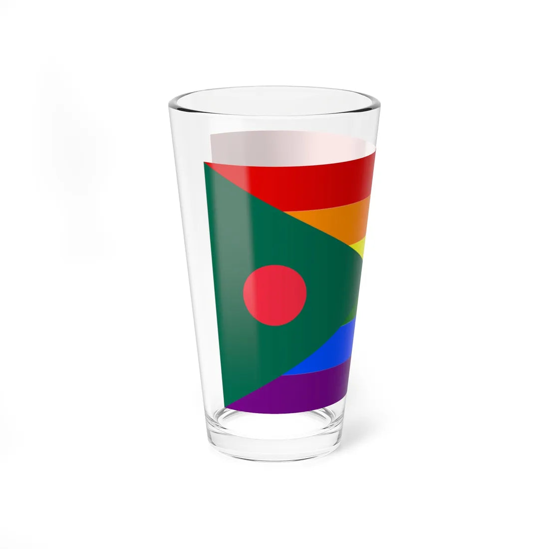 Bangladesh LGBT rainbow flag (Bangladesh) Pint Glass 16oz - Go Mug Yourself