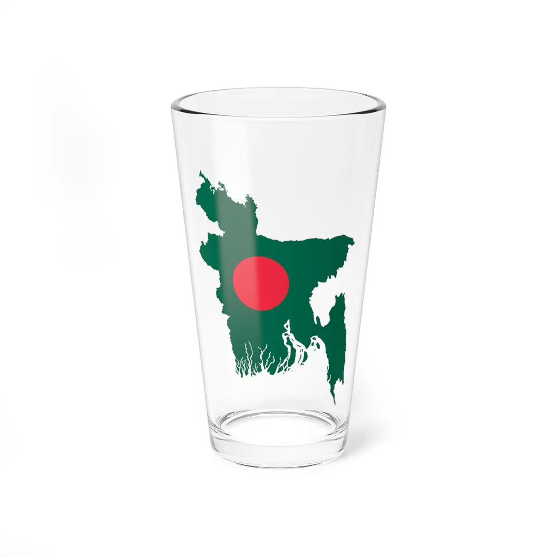 Bangladesh Map Flag (Bangladesh) Pint Glass 16oz 16oz - Go Mug Yourself