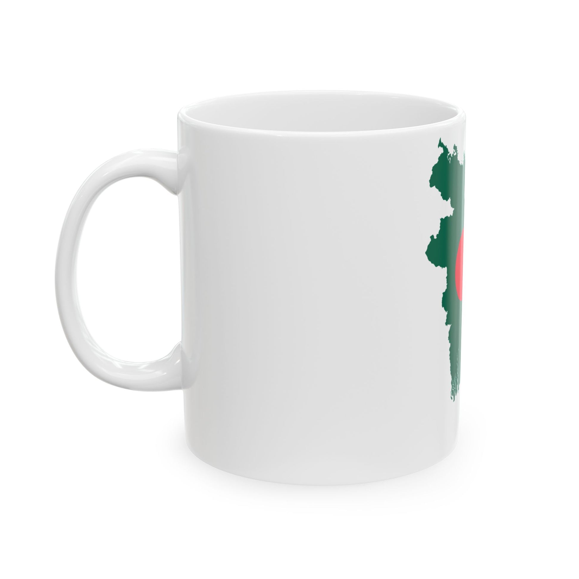 Bangladesh Map Flag (Bangladesh) White Coffee Mug-Go Mug Yourself