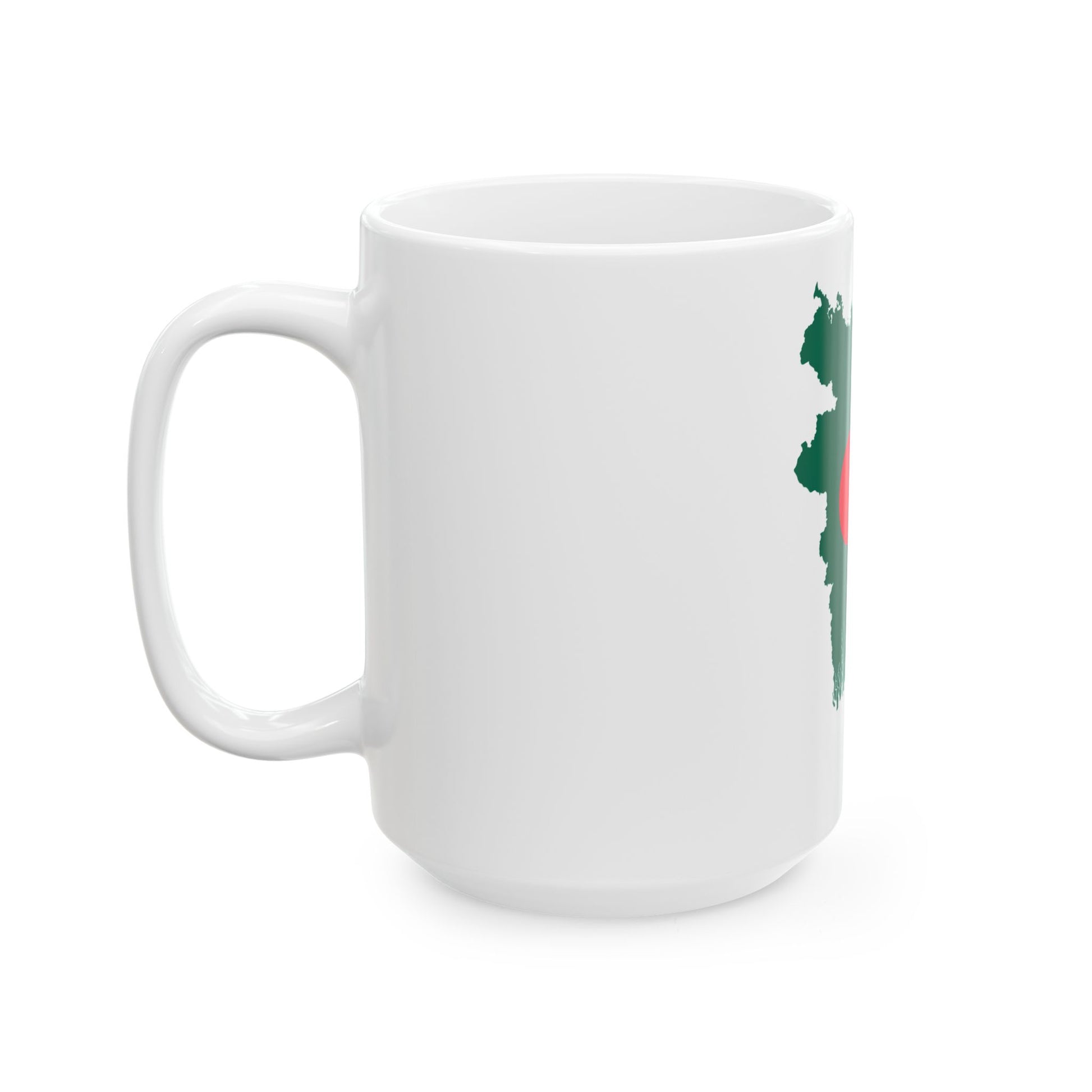 Bangladesh Map Flag (Bangladesh) White Coffee Mug-Go Mug Yourself