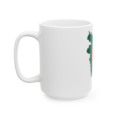 Bangladesh Map Flag (Bangladesh) White Coffee Mug-Go Mug Yourself