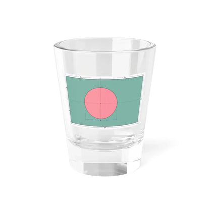 বলদশর পতক নরমণ নরদশক (Bangladesh) Shot Glass 1.5oz 1.5oz - Go Mug Yourself